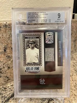 Babe Ruth 2005 Game Worn Used Jersey Memorabilia Material Relic Patch Bgs 9 • $999.90