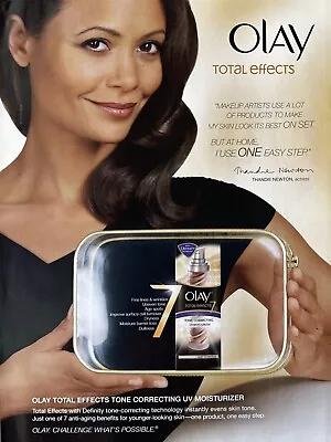 2012 Thandie Newton Olay Total Effects 7 Tone Correcting UV Moisturizer Print Ad • $9.99