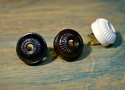 Vintage Style Electrical Plug Ribbed Design Bakelite Replica Antique Fan Rewire • $4.32