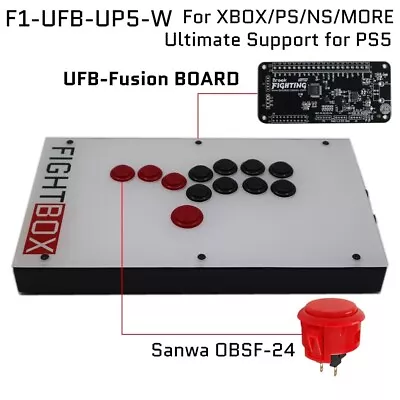 FightBox F1-UFB-UP5 All Button Leverless Arcade Game Controller For PS4 PS3 PC • $310