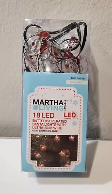 Martha Stewart Living 18 - Battery Operated Santa LED Lights Warm White New • $7.98