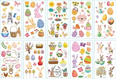 5pcs Kids Children Easter Bunny Waterproof Temporary Tattoos Stickers • $3.99