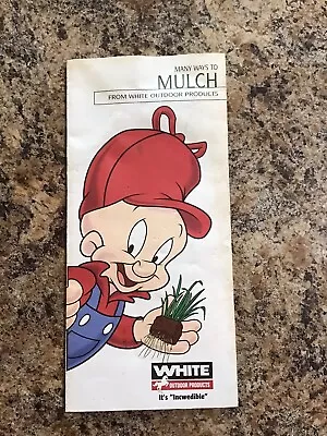 Vintage White Farm Equipment Many Ways To Mulch Elmer Fudd Looney Tunes NOS • $10