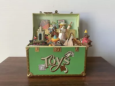 Vintage Enesco Precious Moments Wind Up Musical Toy Chest “toy Symphony” - Works • $199.95