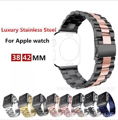 $3.99 • Buy For Apple Watch Series 8 7 6 5 4321 Bracelet Strap Metal Link Band 38/42/42/45mm