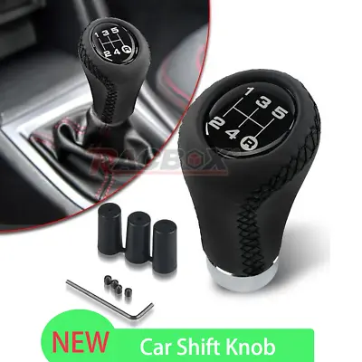 1pcs Leather Manual Car 5 Speed Gear Stick Shifter Shift Knob Lever Universal US • $13.98