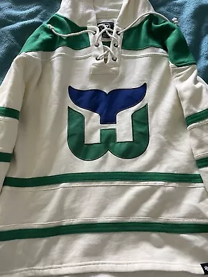 Hartford Whalers '47 Brand Cream Superior Lacer Pullover Hoodie • $40