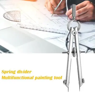 Spring Protractior Compasses Math Geometry Set With Lock Precision Drawing Tool  • £4.34