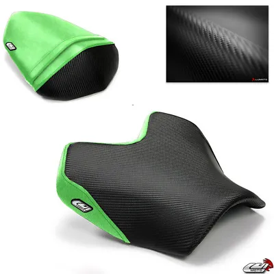 Kawasaki Z750 Seat Covers 2007-2011 2012 Black Green Rider Passenger Luimoto • £102.95