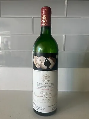 Chateau Mouton Rothschild Empty 750ML Bottle 1986 • $79