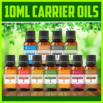 10ml Carrier Base Oil Aromatherapy Massage Pure Castor Grapeseed Rosehip • £2.29