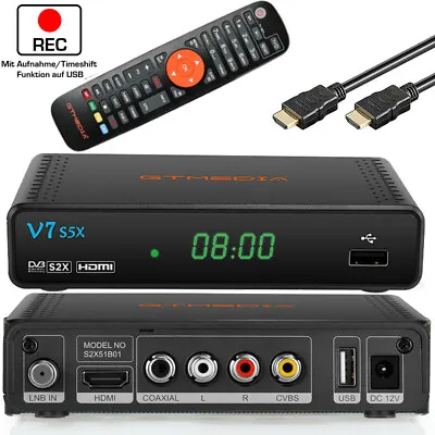 HD FTA Sat Receiver DVB-S/S2/S2X Satellite Dish Decoder KU/C Band Dish H.265 PVR • $29.99