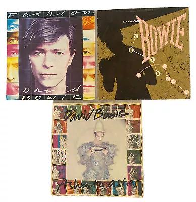 3 David Bowie - Fashion Lets Dance Ashes To Ashes 7  Single Record 1980s Vg • £9.99