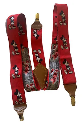Disney Suspenders Mickey Mouse Adults L Made In West Germany • $16.97