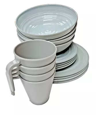 Melamine Crockery Dinner Set ALTEA 16 Piece Caravan Camping Picnic EuroTrail  • £49.99