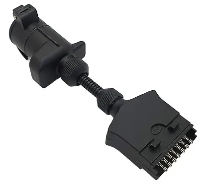 $15.95 • Buy TRAILER PLUG ADAPTOR - 7 Pin Flat Socket (Car) - To - 7 Pin Large Round Socket