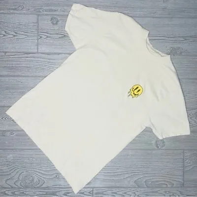 Eighty Eight Short Sleeve T Shirt Embroidered Patch Melting Smiley Face Cotton S • $20