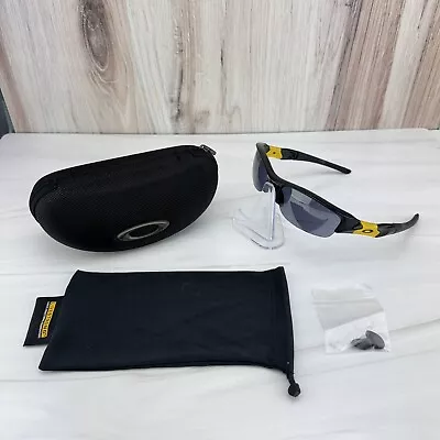 Oakley Flak Jacket Livestrong Sunglasses 56 • 21 Black Yellow W/ Case Cloth Bag • $94.95