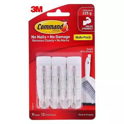 3M Command Damage-Free Small Utensil Hooks Value Pack White 17067-9 • $24.31