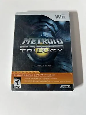 Metroid Prime Trilogy: Collector's Edition (Wii 2009) Steel Book - W/ Manual • $96