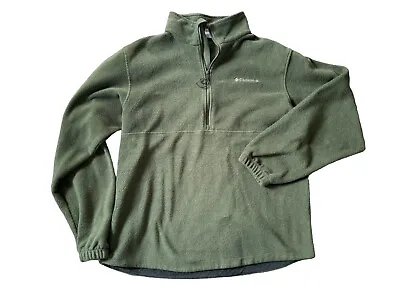 Columbia Sportswear Fleece Half Zip Pullover Jacket Sweater Green Mens Size Lg • $12.85