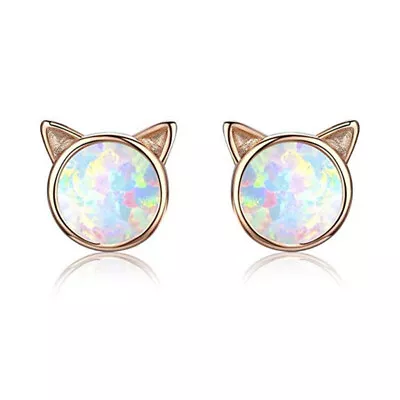 Fashion Women's Fashion Gold Ear Nails Imitation Opal Earrings Jewelry Gifts • $0.12