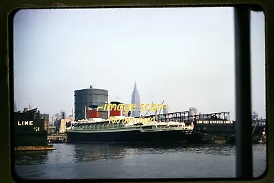 SS United States Ocean Liner Ship At New York City In 1953 Original Slide J3c • $79.99