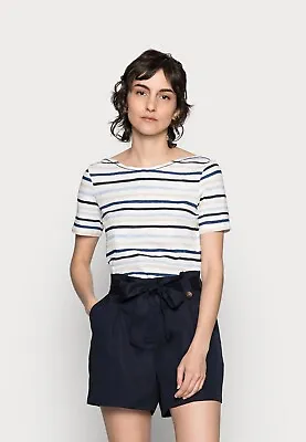 Marc O’Polo Womens Short Sleeve Stripe T Shirt Blue White Size Small BRAND NEW • £23.99