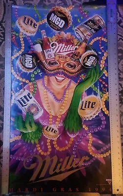 Miller Beer 1994 Mardi Gras Krewe Of Miller Brew Andrea Mistretta Bar Poster • $13.13