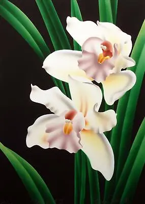 Brian Davis  Cymbidium IV  Limited Edition Airbrush Art Print Orchid MAKE OFFER! • $700