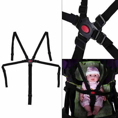 $10.85 • Buy Baby Infants 5 Point Harness Stroller High Chair Pram Buggy Car Safe Belt Strap
