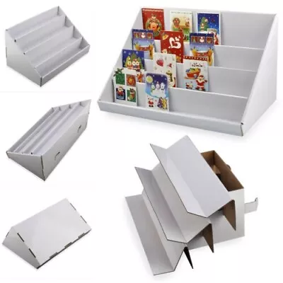 £11.99 • Buy 2X Card Display Stand 4 Collapsible Cardboard Greeting Stand Counter UK