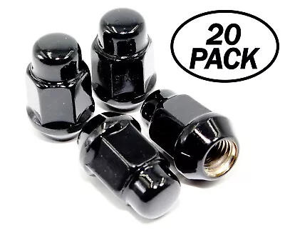 20 14x1.5 Black Acorn Tuner Wheel Lug Nuts 3/4 Hex Ford Mustang 2015-2019 • $20.99