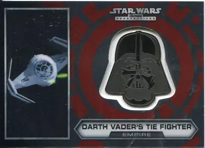 Star Wars Chrome Perspectives Silver Helmet Medallion Card 3 Vader's TIE Fighter • $106.46