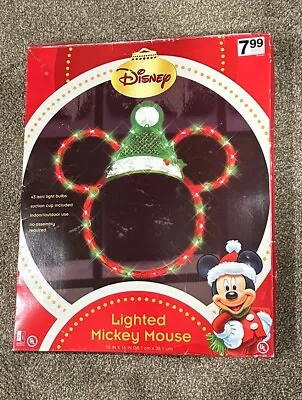 Rare Green/Red Lighted Mickey Mouse Disney Light Up Christmas Window Decor • $39.99