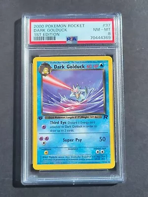 Pokemon PSA 8 1ST EDITION DARK GOLDUCK 37/82 - TEAM ROCKET SET - NM/MINT • $22