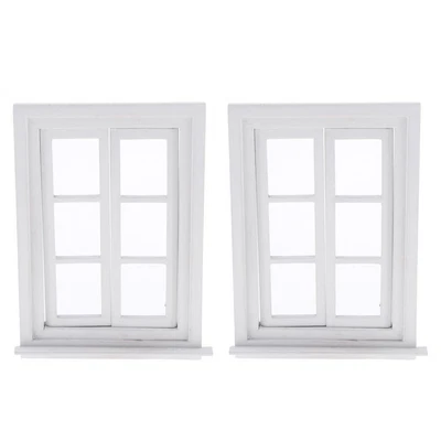 £14.46 • Buy Lots 2 1/12 Miniature Windows Frames Dollhouse DIY Ornament Kids Pretend