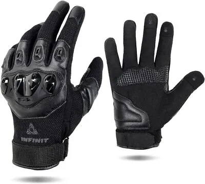 Motorcycle Gloves Men Knuckle Protection Touchscreen Dirt Bike ATV Riding Gloves • £12.99