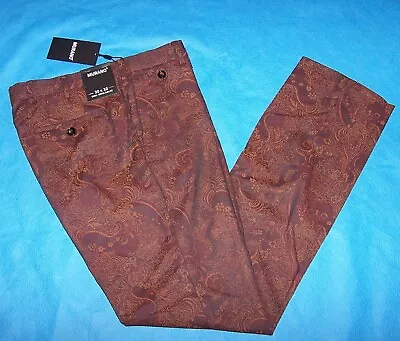 Size 30x32 Mens Murano Evan Extra Slim Fit (Brown Paisley Print) • $26.99