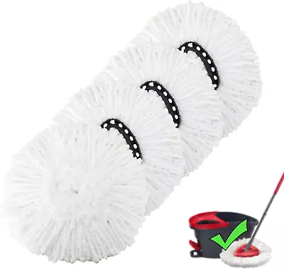 4 Pack Spin Mop Heads Mop Refills Microfiber Mop Replace Heads Safe For All Hard • $25.05