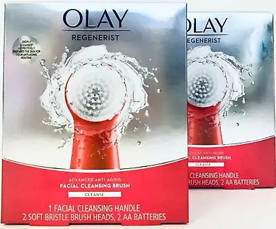 $82.97 • Buy 2 Ct Olay Regenerist Advanced Anti-Aging Facial Cleansing Brush & 2 Brush Heads