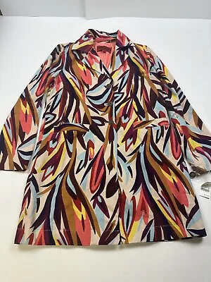 NWT MISSONI For TARGET Multicolor Floral Trench Coat Small NEW • $89.95