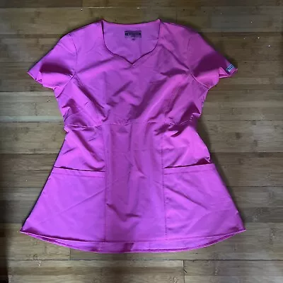 Med Couture 4 Ever Flex Pink Scrub Top Size Medium  • $7.50