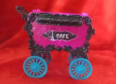 MONSTER HIGH DOLL Scaris City Of Frights Cafe Cart Playset - Rolling Cart • $8.49