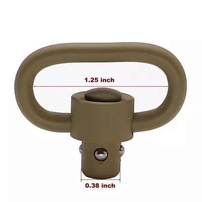 1.25'' Push Button QD Sling Swivel Heavy Duty Quick Detachable Tan Color • £2.39