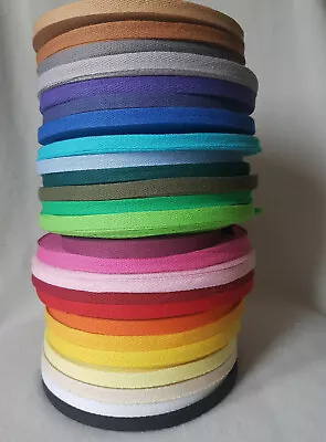 Cotton Webbing Herringbone Twill Tape Strap 10 Mm DIY 32 Colours MIX 1/3/5/10 M • £1.75