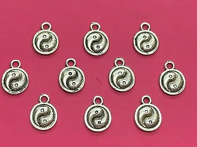 Tibetan Silver Yin And Yang Charm - 10 Per Pack  • £1.35