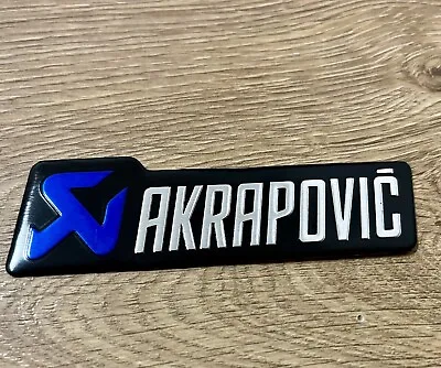 Akrapovic Metal Badge Exhaust Sticker Decal Heatproof 95mm X 30mm • $5.91