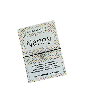 £1.75 • Buy Nanny Wish String Bracelet! Nanny Gift UK Seller! UK! BUY 5 GET 1 FREE!