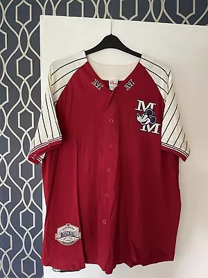 Disney Store Mickey Mouse Jersey XL  Championship Baseball League Collection • $42.41